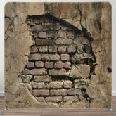 Aperturee - Aperturee Broken Brick Wall Photography Square Tension Backdrop